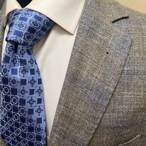 Joseph Abboud E.T. Thomas Sport Coat Blazer Jacket Gray 2 Button 2 Vents Men 42R